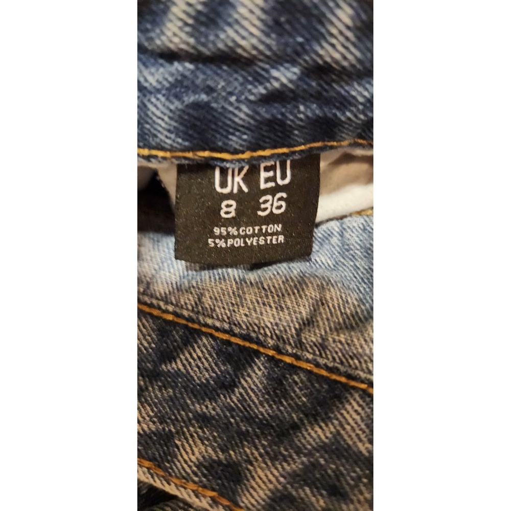 Pretty Little Things Jeans Denim UK8 EU36 High Waisted Distressed EUC - Picture 3 of 9